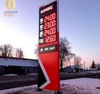Outdoor Display Pylon for Gas Station - LED Signage Solutions