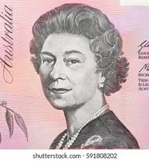 Photo Queens Face Australian Five Dollar Stock Photo 591808202
