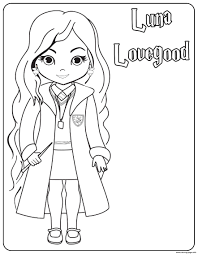 Hp coloring pages | luna lovegood, ravenclaw. Luna Lovegood Coloring Pages Printable