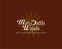 Jadi, man jadda wajada (tulisan arab; Sribu Desain Seragam Kantor Baju Kaos T Shirt With The Ma