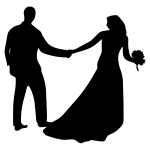Download Vector Graphics Of Wedding Couple Free Svg