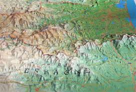 Architecture, art et culture, châteaux et remparts, fleurs et jardin, grands espaces, patrimoine religieux, vins, gastronomie, art de vivre Raised Relief Map Pyrenees Orientales As 3d Map