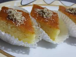 أناقة مغربية وصفة البسبوسة التركية لذيذة المذاق Food Food And Drink Arabic Food