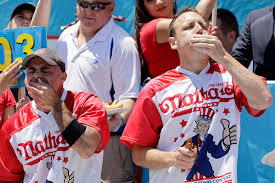 The champions conquered previous highs in the men's and women's divisions despite the unusual setup of this year's event. Raw Doggin Like It S 1776 The Nathan S Hot Dog Eating Contest Is Still Going Down On The Fourth Of July Barstool Sports