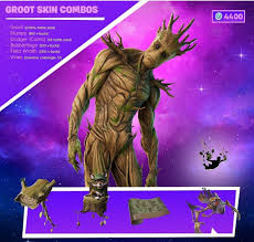 Para completar este desafío, lo primero que haremos será equipar el skin jennifer walters en el bufete de jennifer walters está en ciudad comercio. Skin Combo Groot Wir Stellen Fortnite Rockers Facebook