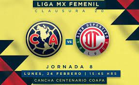 El partido de la jornada 16 es el domingo 25 de abril de 2021 en punto de las 17:30 horas, aquí te decimos en dónde verlo en vivo. Resultado America Vs Toluca Video Resumen Gol Jornada 8 Liga Mx Femenil Clausura 2020