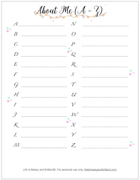 After you have the printable open on your computer, select. Free About Me A Z Bullet Journal Printable Bullet Journal Free Printables Bullet Journal Printables Journal Printables