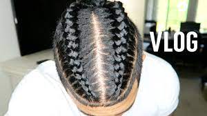 Bright cornrows combo with tiny men braids. New Hair Product In The Works Gym Flow Braided Man Bun Youtube