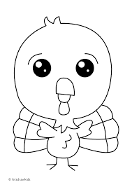Coloring Page For Kids Baby Turkey Learn How To Draw Baby Turkey On Letsdrawkids Com Turkey Coloring Pages Mickey Coloring Pages Coloring Pages