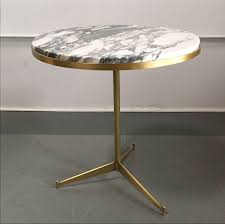 White Marble And Gold Side Table By Paul Mccobb Gold Side Table Vintage Side Table Side Table