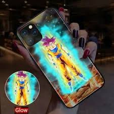 Dragon ball cell phone finger grip holder popsocket. Dragon Ball Z Call Light Case Goku Led Glass Cover For Iphone 7 8 X Xr 11 12 Pro Ebay