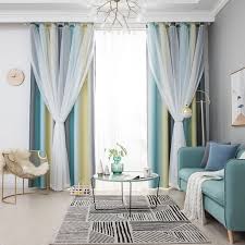 Brookstone® galaxy 100% blackout grommet window curtain panels (set of 2) 15. Curtain Blackout Star Curtains Bedroom Living Room Double Layer Window Curtain Walmart Com Walmart Com