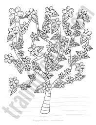 Free fruits coloring pages ideas. Cherry Blossom Tree Coloring Page