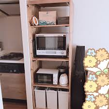 キッチン diy レンジ棚 レンジ台 オーブンレンジラック などのインテリア実例 2019 01 27 13 16 46 roomclip ルームクリップ キッチン diy レンジ台 インテリア
