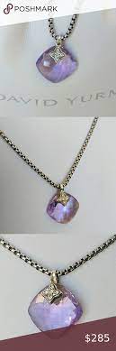 David Yurman Capri Lavender Amethyst Necklace Blue Topaz Necklace Amethyst Necklace Black Chain Necklace