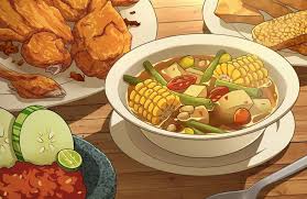 Pendap adalah pepes ikan khas bengkulu, makanan ini sangat diminati wisatawan karena rasanya yang gurih dan pedas bercampur jadi satu. Potret Masakan Khas Indonesia Dalam Bentuk Anime Keren Banget