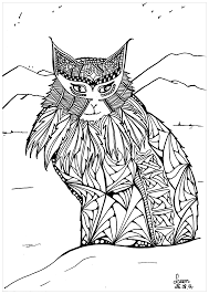 Coloring The Mountains Cat Coloring The Mountains Cat Fro Cat Coloring Page Animal Coloring Pages Cat Coloring Book