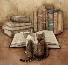 Cats And Books Book Cats And Books Books And Cats Illustration Katze Katzen Katzen Kunst