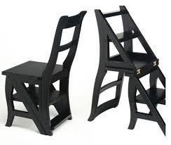 step ladder chair wooden folding solid wood ben franklin seat library stool ladder chair chair library stool