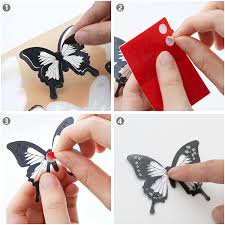 15 reversible butterflies wall decor 3d zebra floral | etsy. Buy Aulynp 72 Pcs 3d Butterfly Wall Decor Stickers Black White Removable Butterfly Wall Decals Window Furniture Party Birthday Wedding Decoration For Bedroom Living Room Decors With Sticky Dots Online In Turkey