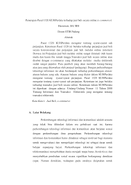 Dari contoh ini para ulama memberikan pendapat tentang makna dicari agen baru (klik gambar). Pdf Penerapan Pasal 1320 Kuh Perdata Terhadap Jual Beli Secara Online E Commerce
