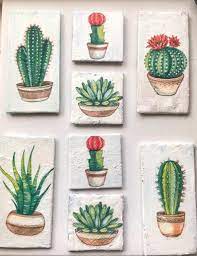It is an 8 x 10 stretched canvas, hand painted with acrylic paint to create a fun. Tiny Succulent Art Mini Canvas Art Tiny Gifts Office Decor Etsy Succulentgifts Succulentlovergifts Plantlov Mini Canvas Art Succulent Art Diy Canvas Art