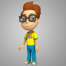 Cartoon Character Boy Now Available With Rigging Updated 3d Model Cartoon Characters Kid Character 3d Model Character