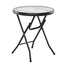 Onespace Basics 16 Round Folding Side Table Clear Walmart Com Side Table Multipurpose Table Metal Patio Furniture