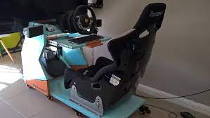 Budget Wooden Sim Rig Very Adjustable Very Cheap Game Room Furniture Restaurant Chairs For Sale Computer Gaming Room