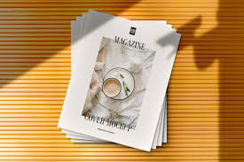 Download Magazine Cover Mockup Set In Stationery Mockups On Yellow Images Creative Store PSD Mockup Templates
