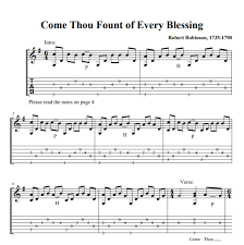 Seven nation army lead guitar part tab. Come Thou Fount Of Every Blessing Sheet Music Guitar Tab Pdf Download