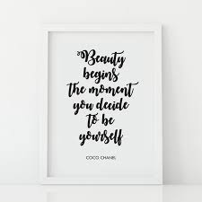 Beauty Begins The Moment You Decide To Be Yourself Print Leonora Hammond