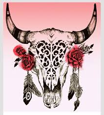 Intricate Cow Skull With Roses Bull Skull Tattoos Cow Skull Tattoos Bull Tattoos
