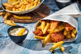 Fish and chips is a hot dish consisting of fried fish in batter, served with chips. The Best Fish And Chips In London British Gq British Gq