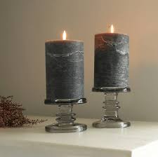 Candle holders for pillar candle,pillar candle holder with glass lid,crystal candlestick holder with crystal balls for coffee dining table, wedding, christmas, home decor ch199 4.8 out of 5 stars 12 $30.99 $ 30. Grey Glass Pillar Candle Holder By Clem Co Notonthehighstreet Com