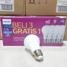 Lampu led bulb bohlam philips paket 8 watt mycare pack 8w. Lampu Led Philips 8w 8watt 8 Watt Paket Lampu Philips Led Pack Harga Untuk 1 Lampu Shopee Indonesia
