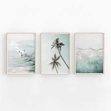 Set Of 3 Prints Beach Prints Nature Print Printable Art Etsy Wall Decor Printables Beach Wall Decor Etsy Printable Art