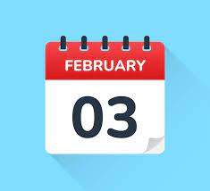 Premium Vector | February 3 calendar day.