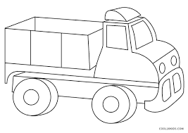 Coloring book or page of mixer truck cartoon with funny driver, cartoon isolated vector illustration, creative vector childish. Free Printable Truck Coloring Pages For Kids