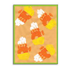 Candy Corn Handprints Preschool Crafts Fall Handprint Crafts Halloween Preschool