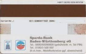 Geben sie zur suche einfach wahlweise den namen der bank, den ort, die bankleitzahl (blz) oder die internationale bankleitzahl bic (business. Bank Card Sparda Bank Bankcard Ec Sparda Bank Baden Wurttemberg Eg Germany Federal Republic Col De Ms 0075 01
