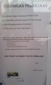Info loker karawangloker karawang 2020, loker pabrik, kawasan industri kiic, surya cipta, kim, indotaisei, bic, operator produksi. Lowongan Kerja Karyawan Toko Tulip Pemalang Cari Kerja An