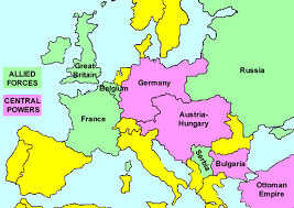 World War I This Is A Visual Representation Of The Allied Powers Vs The Central Powers Central Powers Allied Powers World War
