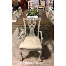 Another Chippendale Dining Set Painted In Fusion Mineral Paint Sacred Sage Accented In Espresso Wax And Top Finished In Cappuccino Stain F Casa De Campo Campo