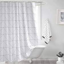 1,657 78 shower curtain products are offered for sale by suppliers on alibaba.com, of which shower curtains accounts for 3%, curtain accounts for 1%. Amazon Com Seavish Fabric Shower Curtain White Geometric Quick Drying Waterproof 72 X 78 Inch Bathroom Shower Curtain Set With Hooks White Geometric Kitchen Dining