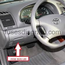 You may be a service technician that intends to look for recommendations or address existing troubles. Fuse Box Toyota Camry 2001 2006