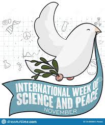 Dove Ribbon And Olive Branch For Science And Peace Week Olive Branch Doodle Background Science