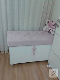 Eski Bir Sandik Once Boyanmis Sonra Kadife Kumasla Kaplanmis Ve Bakin Nasil Da Guzel Yenilenmis Kendin Yap Mobilya Yenileme Mobilya Mobilya Yenileme Ev Dekoru