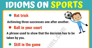 Regarding rugby words and phrases, players are not allowed to lie on or near the ball. 10 Funny Sports Idioms In English Esl Forums