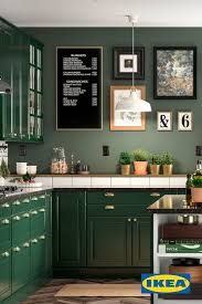 Kokken Sommerhus Green Kitchen Cabinets Dark Green Kitchen Kitchen Interior